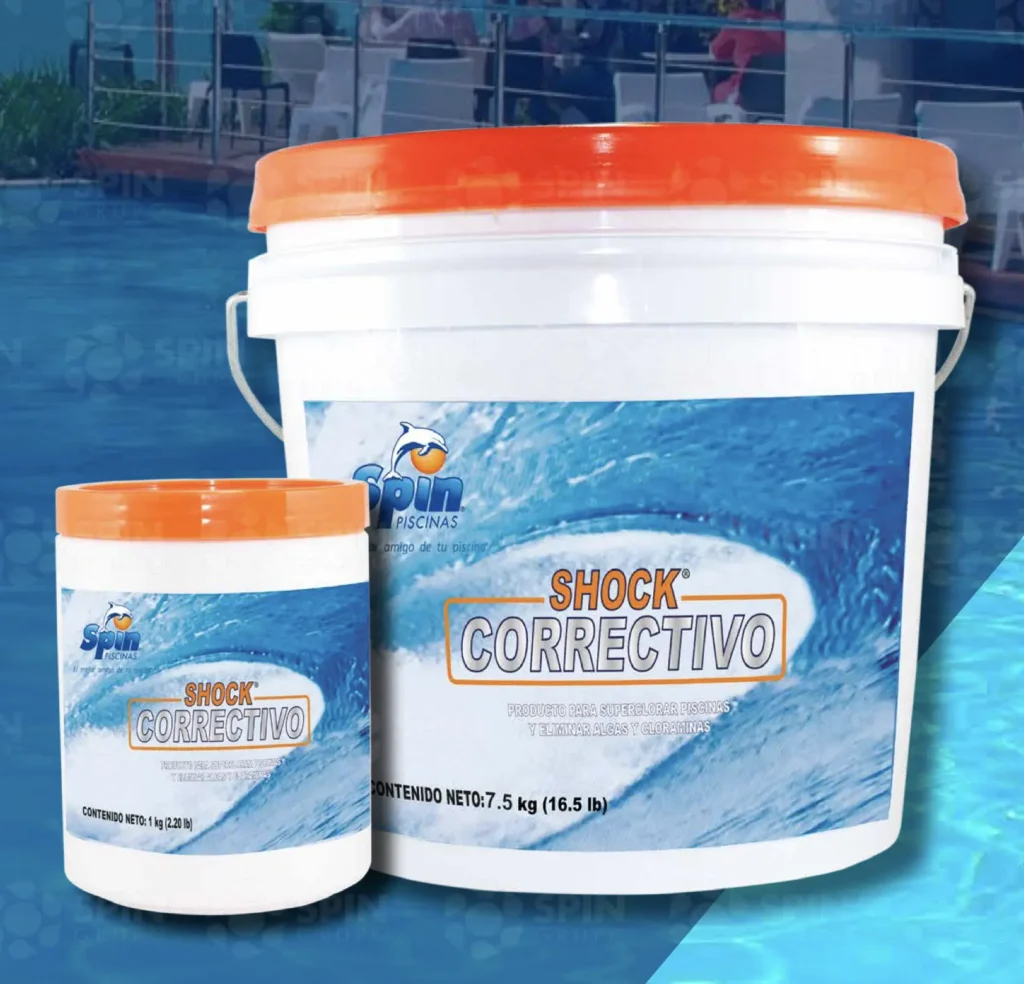 Cloro para piscinas de la marca SPIN para realizar un Shock de cloro